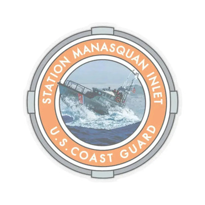 USCG Station Manasquan Inlet (U.S. Coast Guard) STICKER Vinyl Kiss-Cut Decal 2 Inch Transparent - The Sticker Space