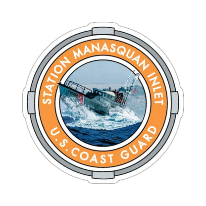 USCG Station Manasquan Inlet (U.S. Coast Guard) STICKER Vinyl Kiss-Cut Decal 2 Inch White - The Sticker Space