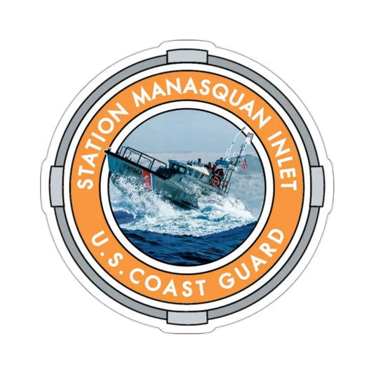 USCG Station Manasquan Inlet (U.S. Coast Guard) STICKER Vinyl Kiss-Cut Decal 2 Inch White - The Sticker Space