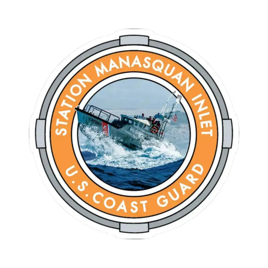 USCG Station Manasquan Inlet (U.S. Coast Guard) STICKER Vinyl Kiss-Cut Decal 2 Inch White - The Sticker Space