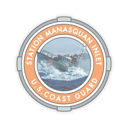 USCG Station Manasquan Inlet (U.S. Coast Guard) STICKER Vinyl Kiss-Cut Decal 3 Inch Transparent - The Sticker Space