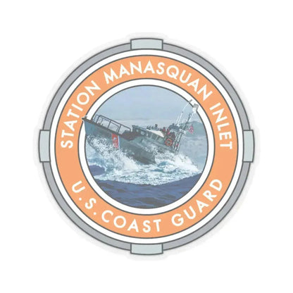 USCG Station Manasquan Inlet (U.S. Coast Guard) STICKER Vinyl Kiss-Cut Decal 3 Inch Transparent - The Sticker Space