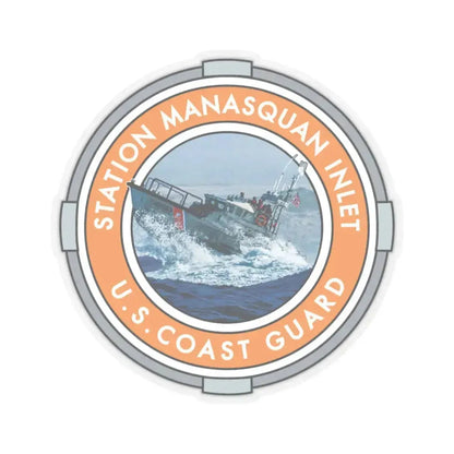 USCG Station Manasquan Inlet (U.S. Coast Guard) STICKER Vinyl Kiss-Cut Decal 3 Inch Transparent - The Sticker Space