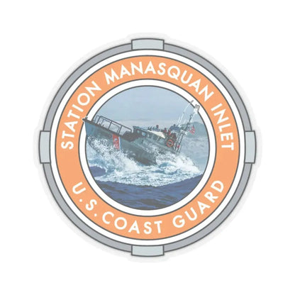 USCG Station Manasquan Inlet (U.S. Coast Guard) STICKER Vinyl Kiss-Cut Decal 6 Inch Transparent - The Sticker Space