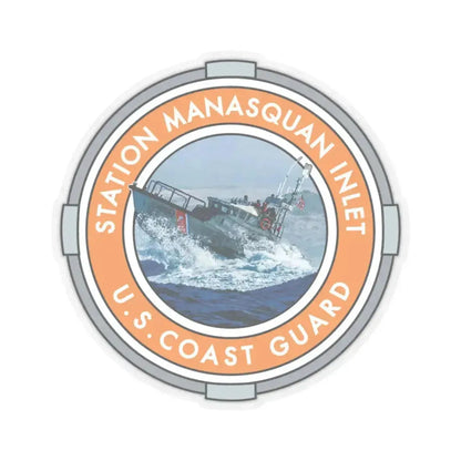USCG Station Manasquan Inlet (U.S. Coast Guard) STICKER Vinyl Kiss-Cut Decal 6 Inch Transparent - The Sticker Space