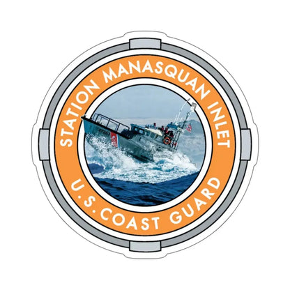 USCG Station Manasquan Inlet (U.S. Coast Guard) STICKER Vinyl Kiss-Cut Decal 6 Inch White - The Sticker Space