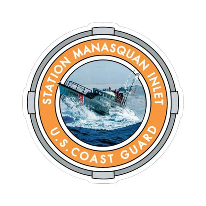 USCG Station Manasquan Inlet (U.S. Coast Guard) STICKER Vinyl Kiss-Cut Decal 6 Inch White - The Sticker Space