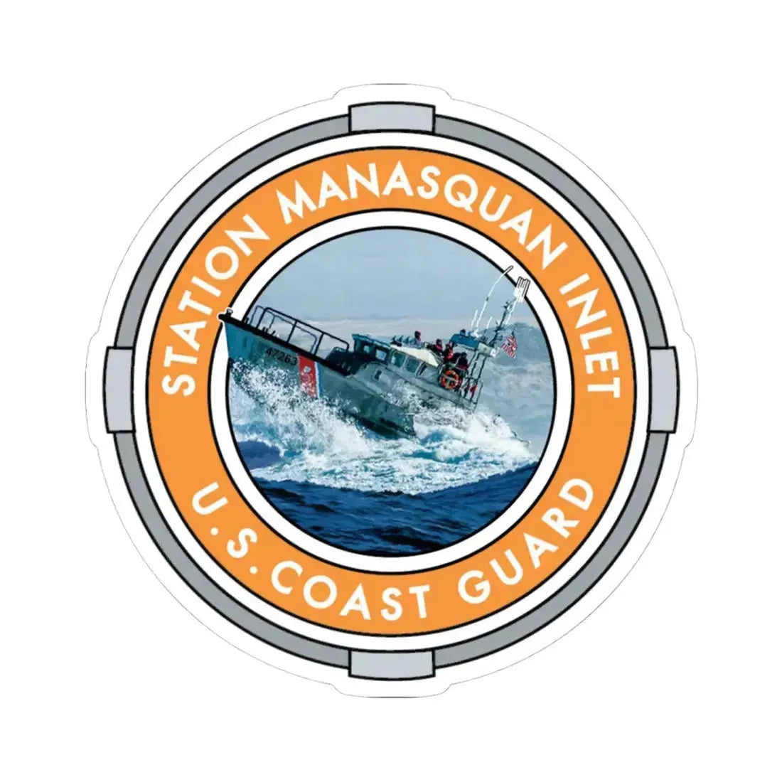USCG Station Manasquan Inlet (U.S. Coast Guard) STICKER Vinyl Kiss-Cut Decal - The Sticker Space