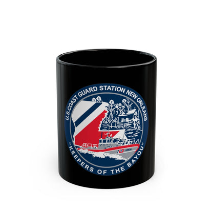 USCG Station New Orleans (U.S. Coast Guard) Black Coffee Mug-11oz-The Sticker Space