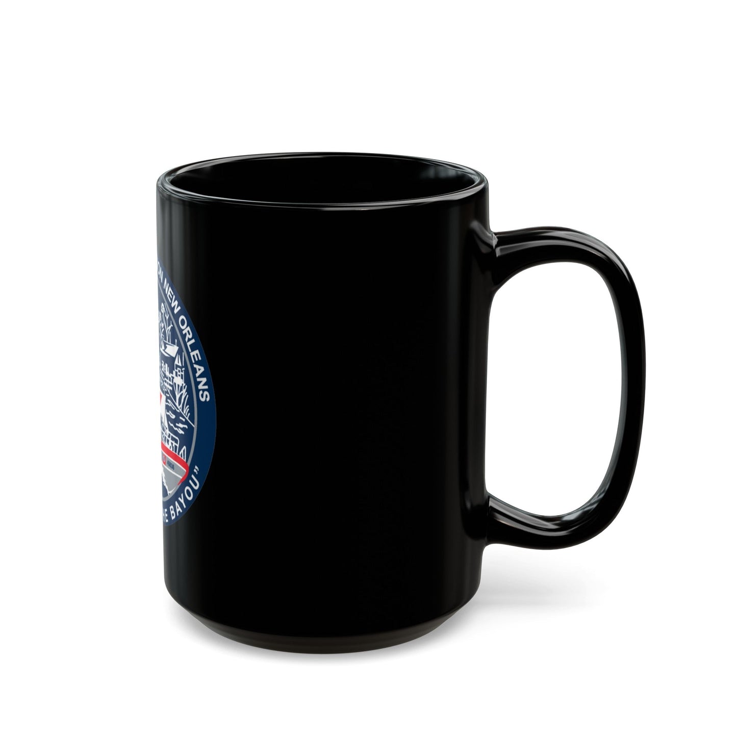 USCG Station New Orleans (U.S. Coast Guard) Black Coffee Mug-The Sticker Space