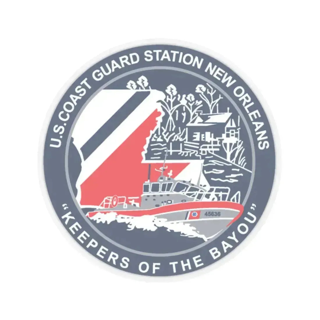 USCG Station New Orleans (U.S. Coast Guard) STICKER Vinyl Kiss-Cut Decal 2 Inch Transparent - The Sticker Space