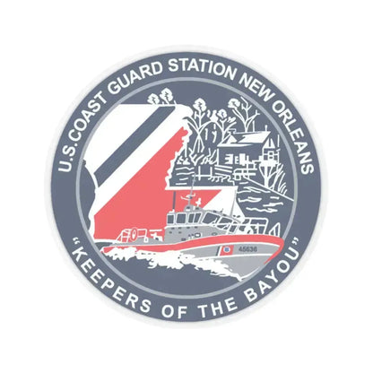 USCG Station New Orleans (U.S. Coast Guard) STICKER Vinyl Kiss-Cut Decal 4 Inch Transparent - The Sticker Space
