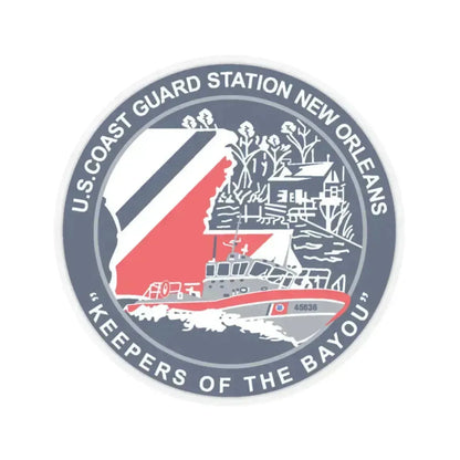 USCG Station New Orleans (U.S. Coast Guard) STICKER Vinyl Kiss-Cut Decal 6 Inch Transparent - The Sticker Space