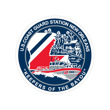 USCG Station New Orleans (U.S. Coast Guard) Transparent STICKER Die-Cut Vinyl Decal 2 Inch - The Sticker Space