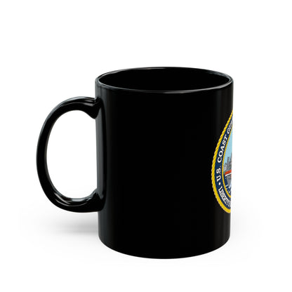 USCG Station New York (U.S. Coast Guard) Black Coffee Mug-The Sticker Space