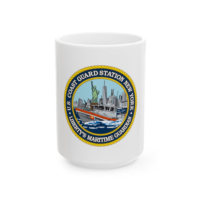 USCG Station New York (U.S. Coast Guard) White Coffee Mug