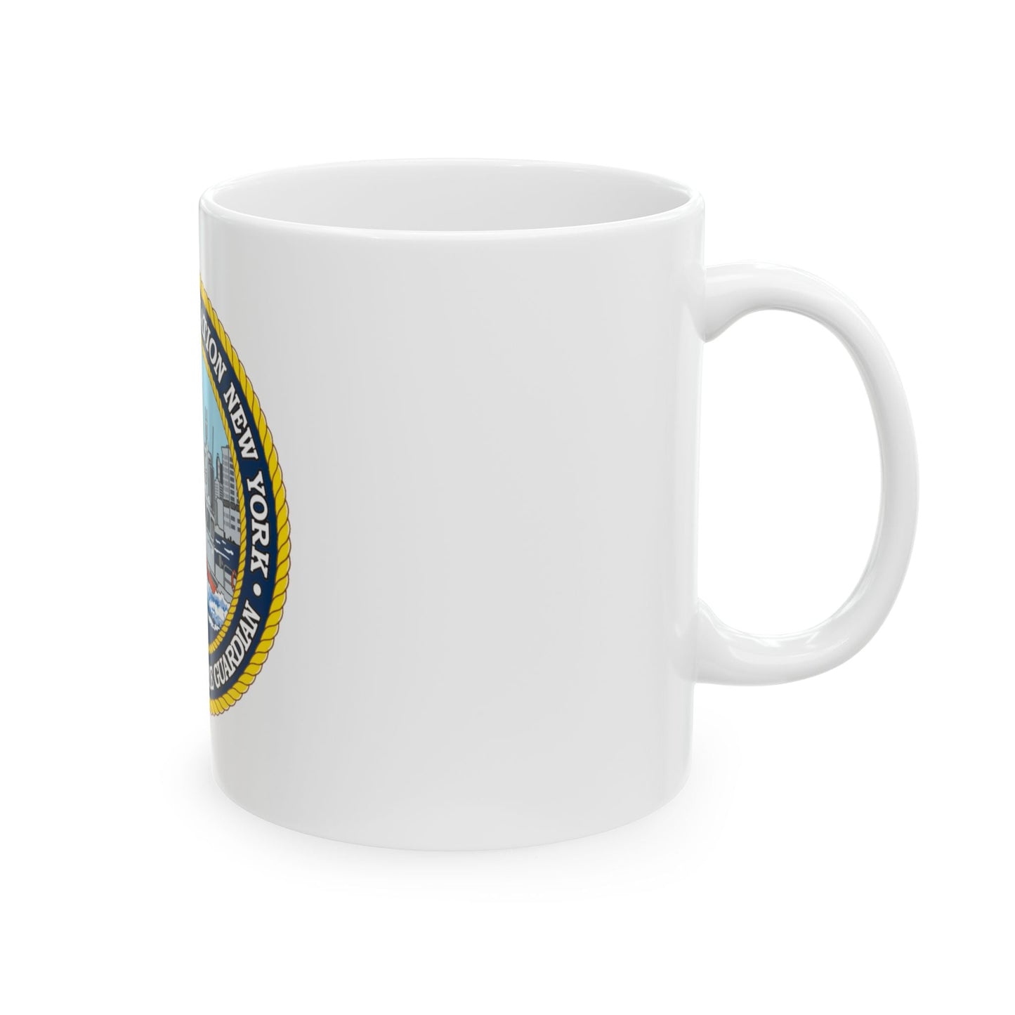 USCG Station New York (U.S. Coast Guard) White Coffee Mug