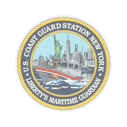 USCG Station New York (U.S. Coast Guard) STICKER Vinyl Kiss-Cut Decal 4 Inch Transparent - The Sticker Space