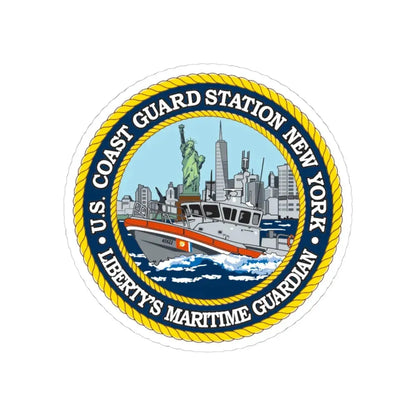 USCG Station New York (U.S. Coast Guard) STICKER Vinyl Kiss-Cut Decal 4 Inch White - The Sticker Space