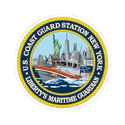 USCG Station New York (U.S. Coast Guard) STICKER Vinyl Kiss-Cut Decal 6 Inch White - The Sticker Space