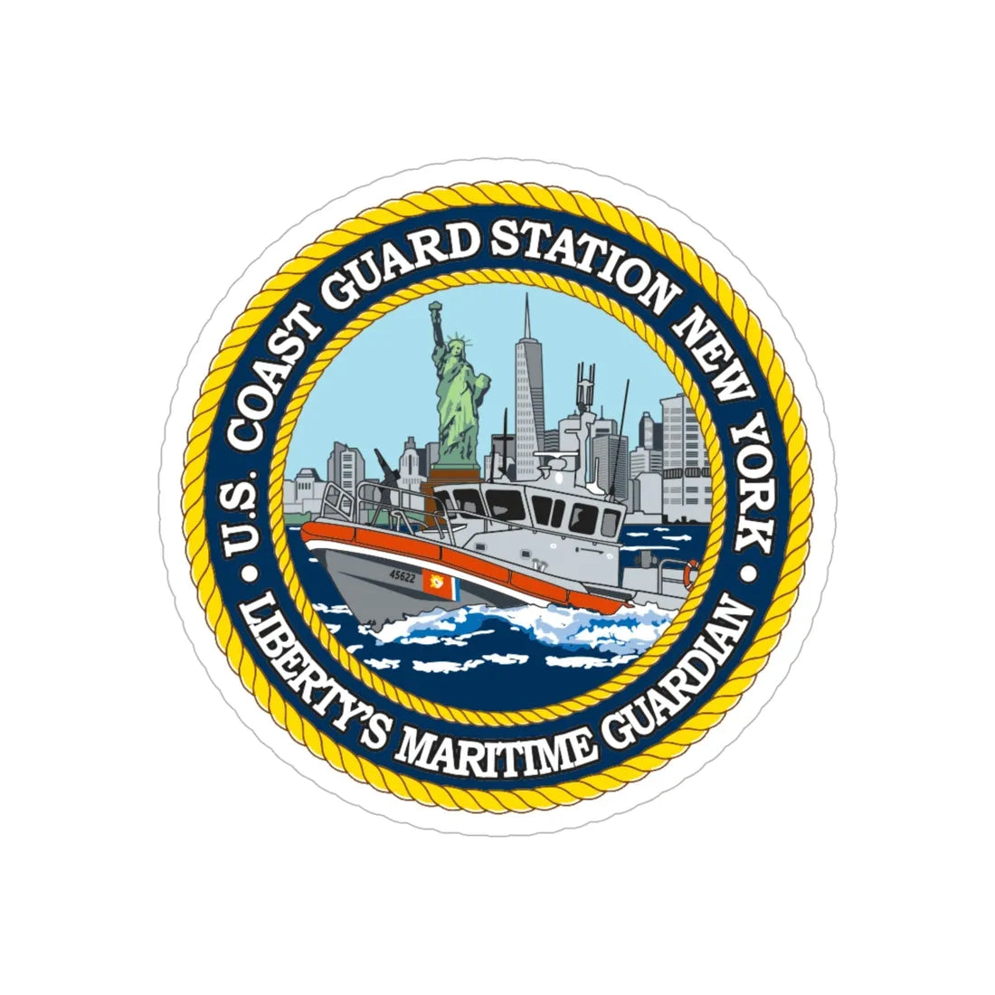 USCG Station New York (U.S. Coast Guard) Transparent STICKER Die-Cut Vinyl Decal 6 Inch - The Sticker Space