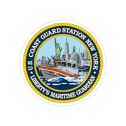USCG Station New York (U.S. Coast Guard) Transparent STICKER Die-Cut Vinyl Decal 6 Inch - The Sticker Space