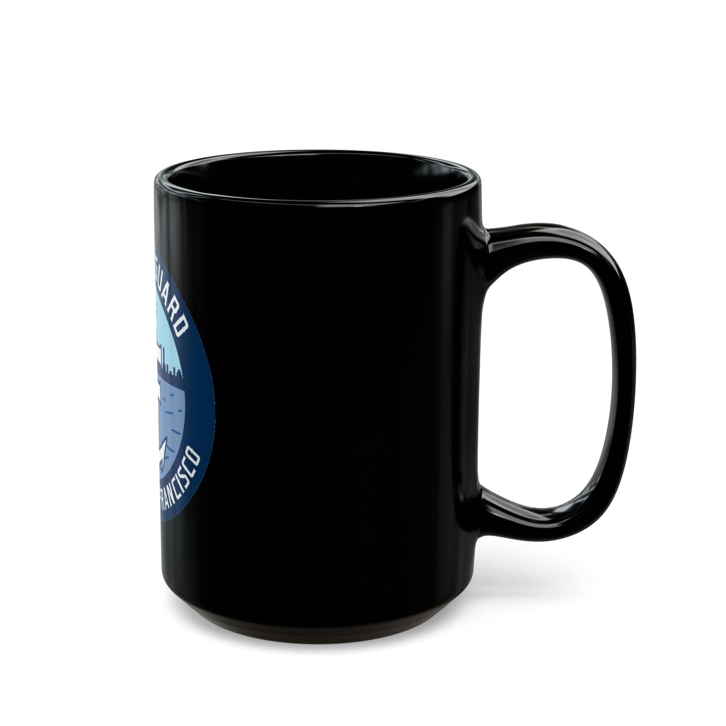 USCG Station San Francisco (U.S. Coast Guard) Black Coffee Mug-The Sticker Space