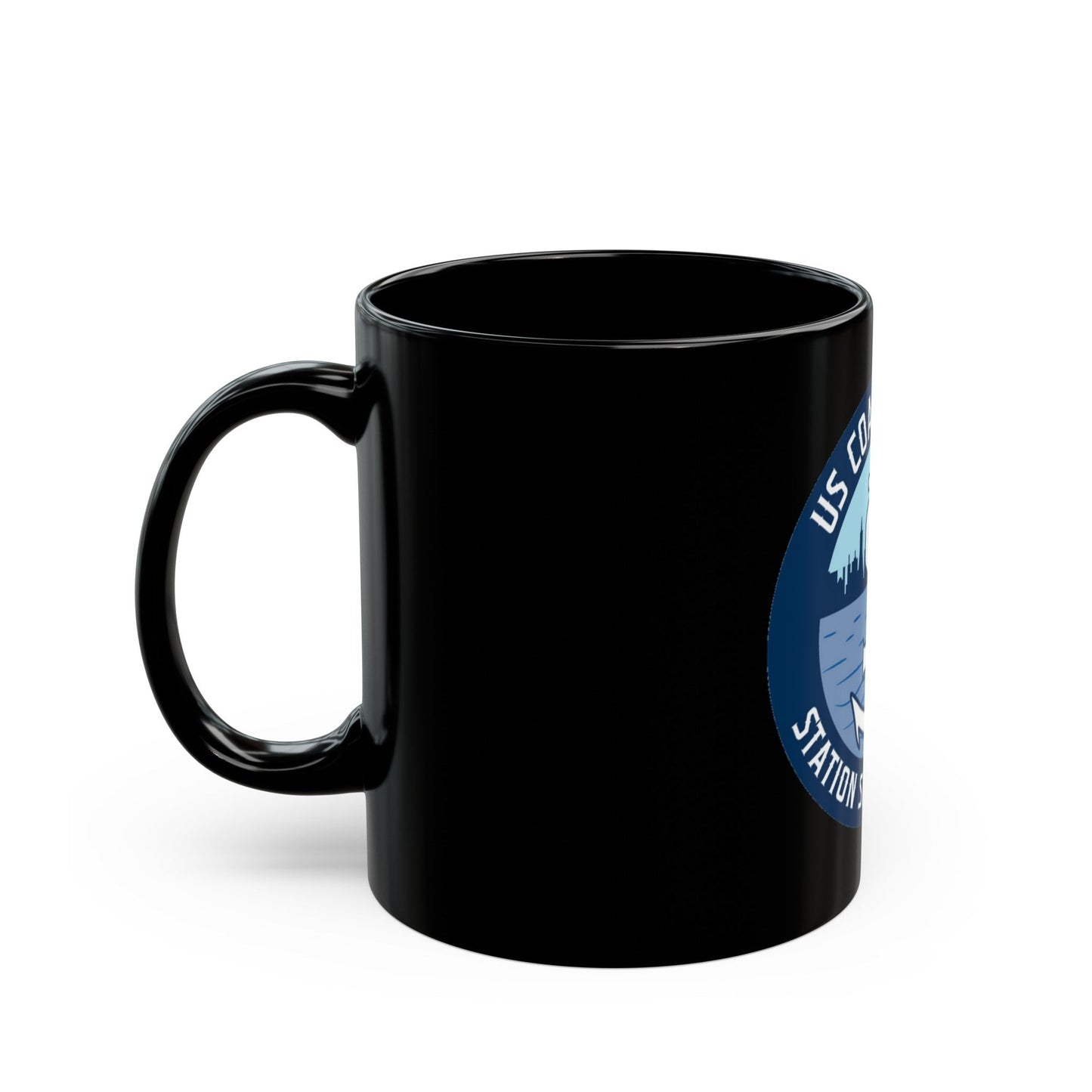 USCG Station San Francisco (U.S. Coast Guard) Black Coffee Mug-The Sticker Space