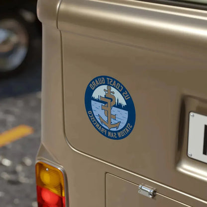 USCG Station San Francisco (U.S. Coast Guard) REVERSE PRINT Transparent Die-Cut STICKER - The Sticker Space