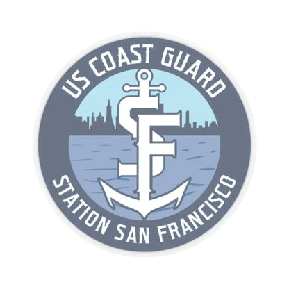 USCG Station San Francisco (U.S. Coast Guard) STICKER Vinyl Kiss-Cut Decal 2 Inch Transparent - The Sticker Space
