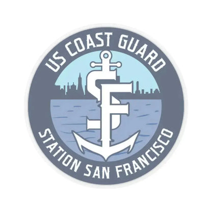 USCG Station San Francisco (U.S. Coast Guard) STICKER Vinyl Kiss-Cut Decal 2 Inch Transparent - The Sticker Space