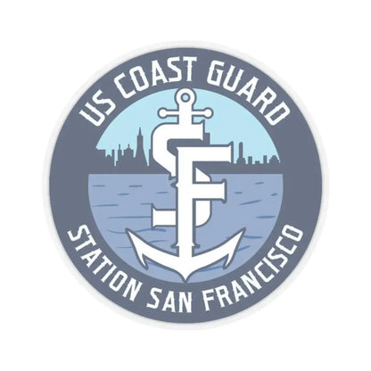 USCG Station San Francisco (U.S. Coast Guard) STICKER Vinyl Kiss-Cut Decal 3 Inch Transparent - The Sticker Space