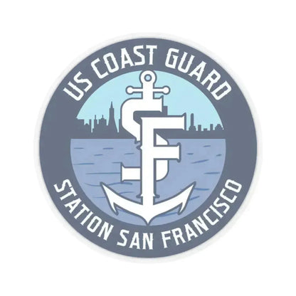 USCG Station San Francisco (U.S. Coast Guard) STICKER Vinyl Kiss-Cut Decal 3 Inch Transparent - The Sticker Space