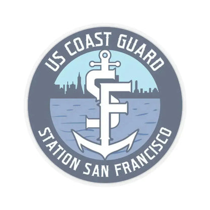 USCG Station San Francisco (U.S. Coast Guard) STICKER Vinyl Kiss-Cut Decal 3 Inch Transparent - The Sticker Space