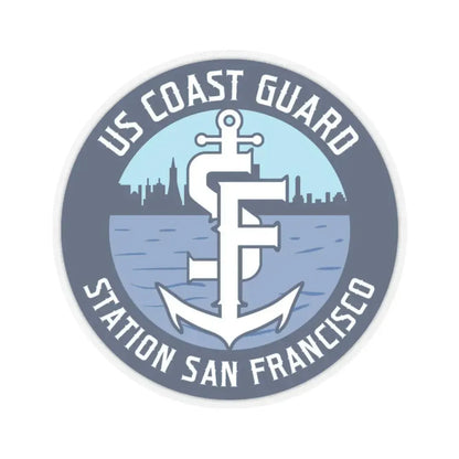 USCG Station San Francisco (U.S. Coast Guard) STICKER Vinyl Kiss-Cut Decal 4 Inch Transparent - The Sticker Space