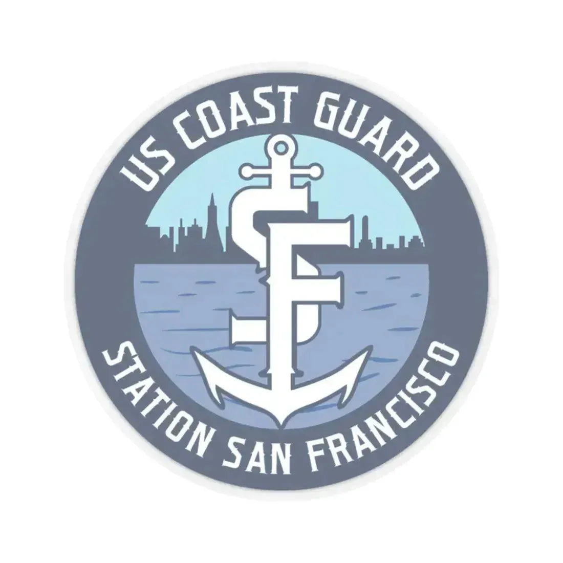 USCG Station San Francisco (U.S. Coast Guard) STICKER Vinyl Kiss-Cut Decal 6 Inch Transparent - The Sticker Space