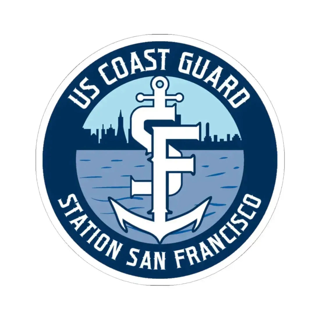 USCG Station San Francisco (U.S. Coast Guard) STICKER Vinyl Kiss-Cut Decal 6 Inch White - The Sticker Space