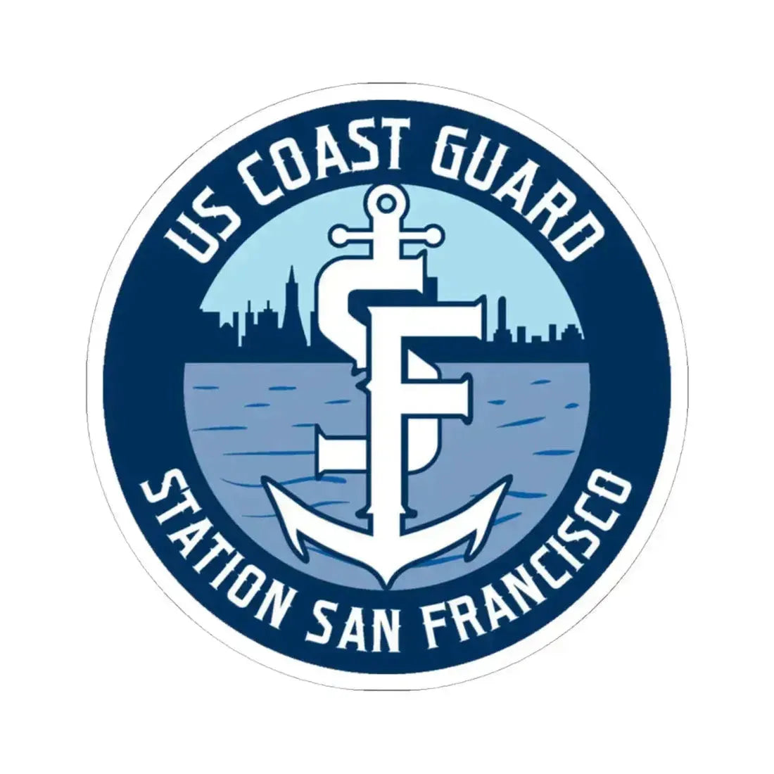 USCG Station San Francisco (U.S. Coast Guard) STICKER Vinyl Kiss-Cut Decal 6 Inch White - The Sticker Space