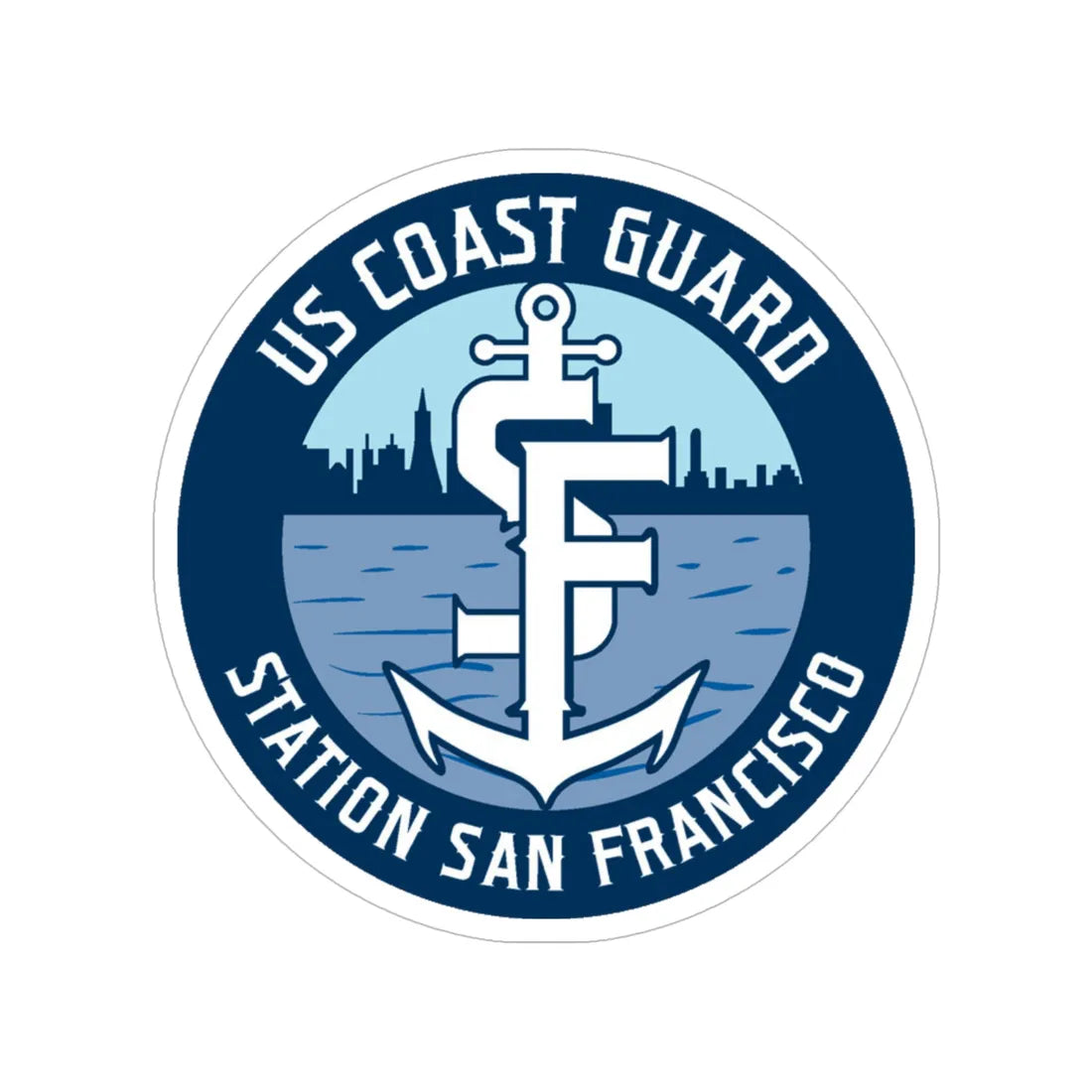 USCG Station San Francisco (U.S. Coast Guard) Transparent STICKER Die-Cut Vinyl Decal 6 Inch - The Sticker Space