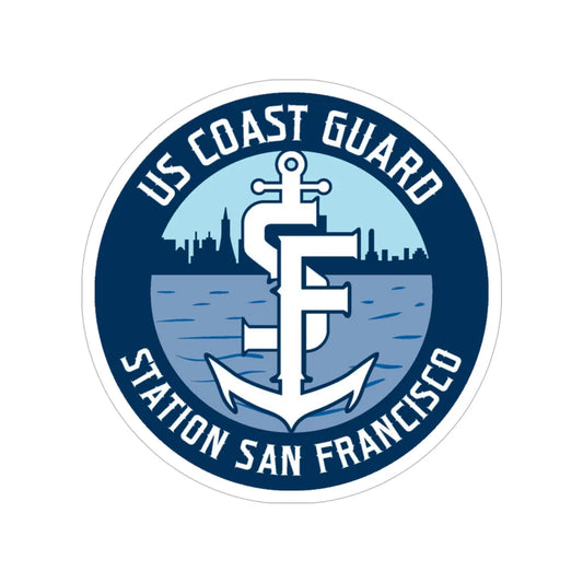 USCG Station San Francisco (U.S. Coast Guard) Transparent STICKER Die-Cut Vinyl Decal 6 Inch - The Sticker Space