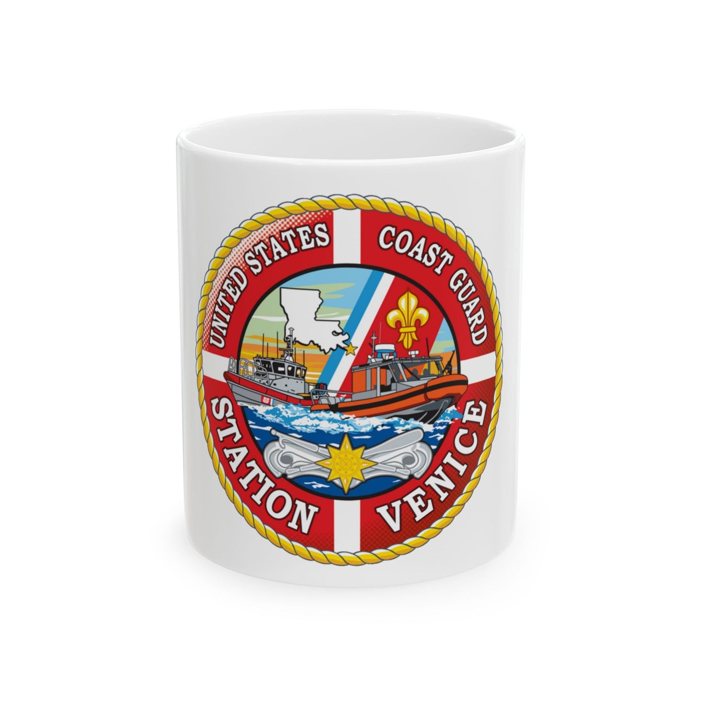 USCG Station Venice (U.S. Coast Guard) White Coffee Mug