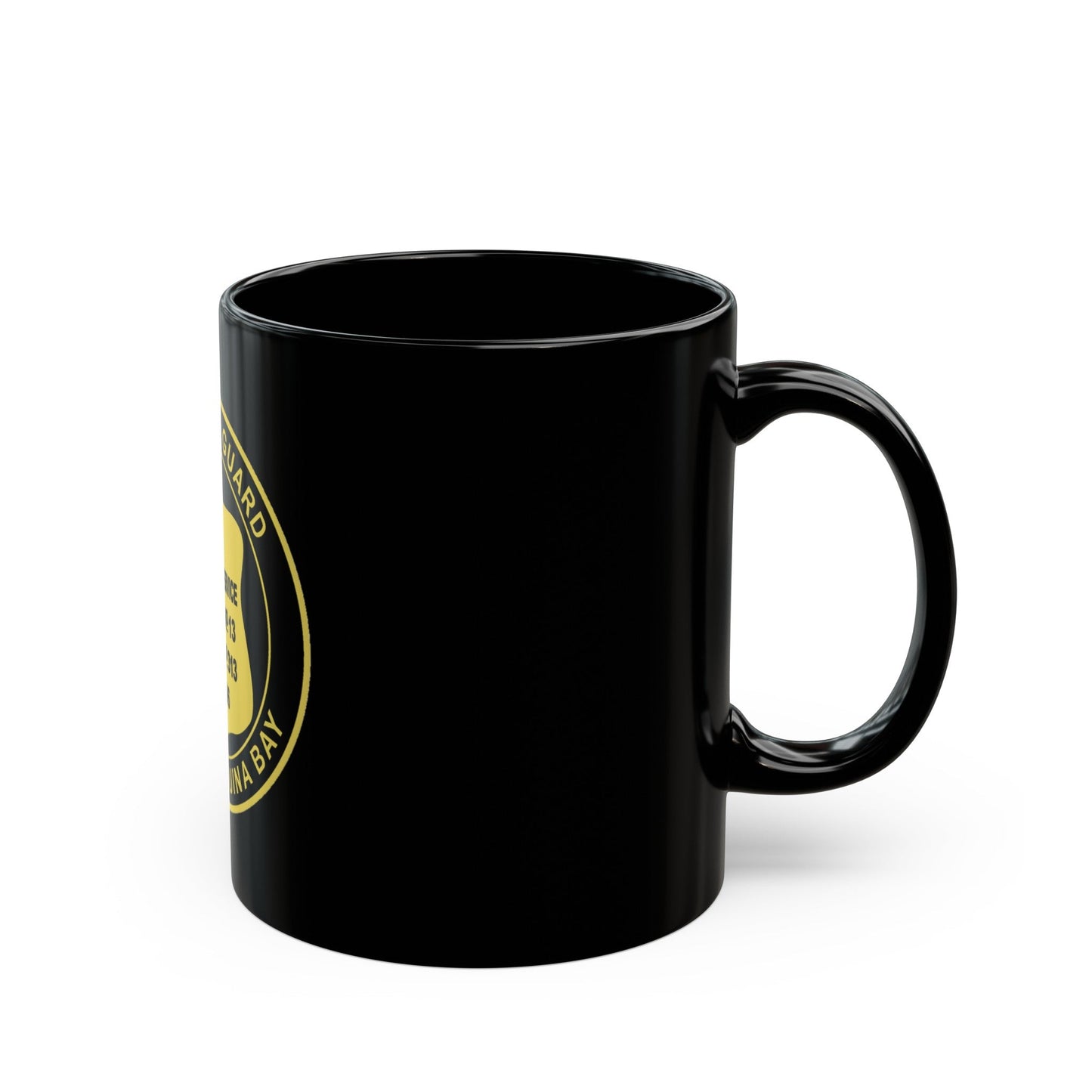 USCG Station Yaquina Bay (U.S. Coast Guard) Black Coffee Mug-The Sticker Space