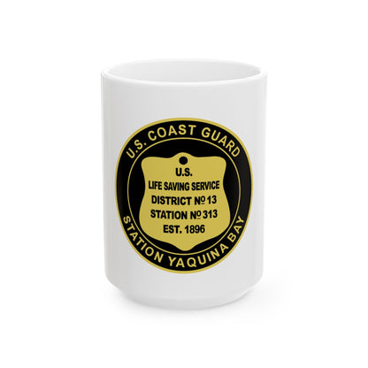 USCG Station Yaquina Bay (U.S. Coast Guard) White Coffee Mug