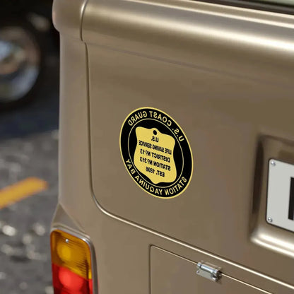 USCG Station Yaquina Bay (U.S. Coast Guard) REVERSE PRINT Transparent Die-Cut STICKER - The Sticker Space