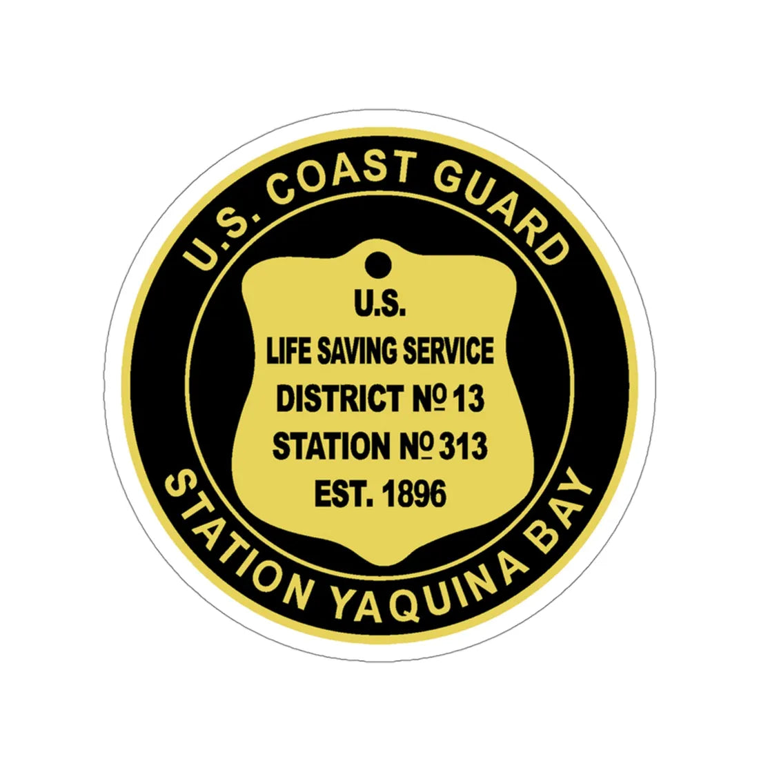 USCG Station Yaquina Bay (U.S. Coast Guard) STICKER Vinyl Die-Cut Decal 4 Inch - The Sticker Space