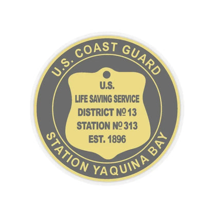 USCG Station Yaquina Bay (U.S. Coast Guard) STICKER Vinyl Kiss-Cut Decal 2 Inch Transparent - The Sticker Space