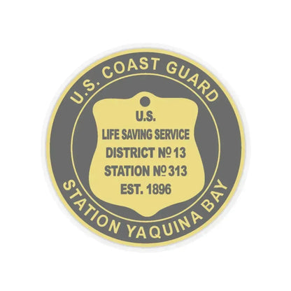 USCG Station Yaquina Bay (U.S. Coast Guard) STICKER Vinyl Kiss-Cut Decal 2 Inch Transparent - The Sticker Space