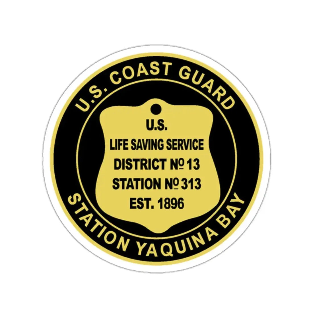 USCG Station Yaquina Bay (U.S. Coast Guard) STICKER Vinyl Kiss-Cut Decal 2 Inch White - The Sticker Space