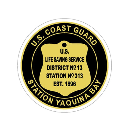 USCG Station Yaquina Bay (U.S. Coast Guard) STICKER Vinyl Kiss-Cut Decal 2 Inch White - The Sticker Space