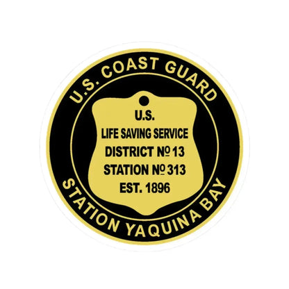 USCG Station Yaquina Bay (U.S. Coast Guard) STICKER Vinyl Kiss-Cut Decal 2 Inch White - The Sticker Space